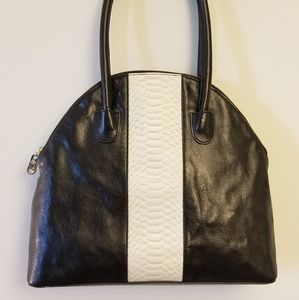 Badgley Mischka Black/Snake Leather Purse